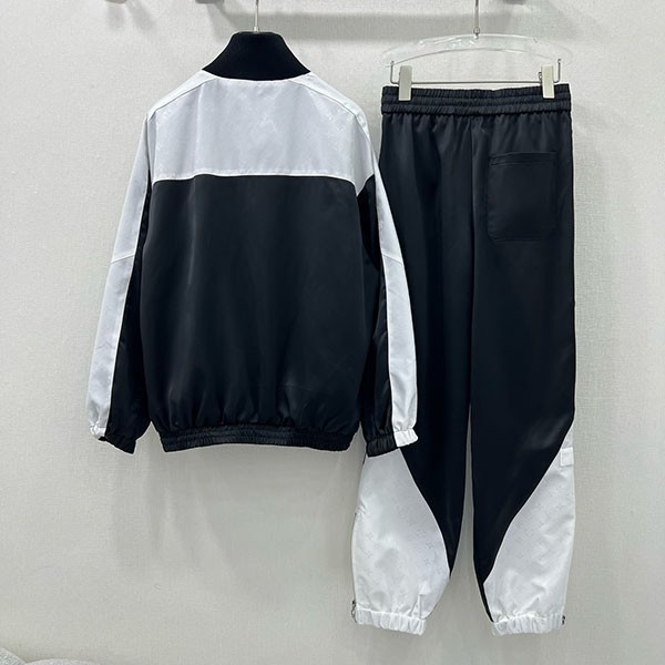 ルイヴィトン カラーブロックジップアップジャケット 偽物 上下セット 1AGDBN